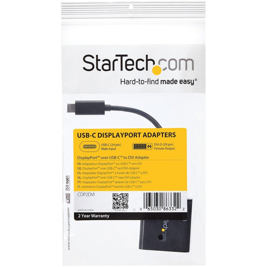 Alternate-Image5 Image for StarTech.com USB C to DVI Adapter - Thunderbolt 3 Compatible - 1920x1200 - USB-C to DVI Adapter for USB-C devices such as your 2018 iPad Pro - DVI-I Converter