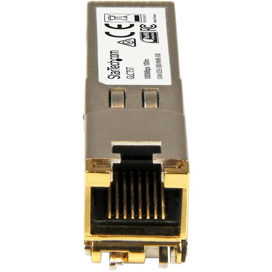 Alternate-Image2 Image for StarTech.com Cisco GLC-T Compatible SFP Module - 1000BASE-T - 1GE Gigabit Ethernet SFP SFP to RJ45 Cat6/Cat5e Transceiver - 100m