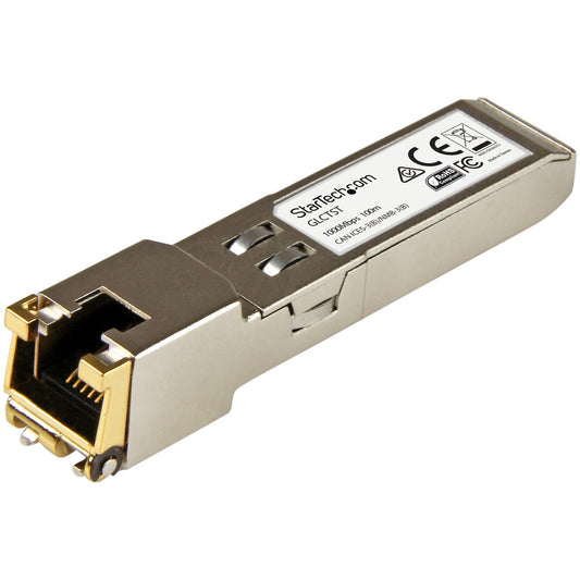 Main Image for StarTech.com Cisco GLC-T Compatible SFP Module - 1000BASE-T - 1GE Gigabit Ethernet SFP SFP to RJ45 Cat6/Cat5e Transceiver - 100m