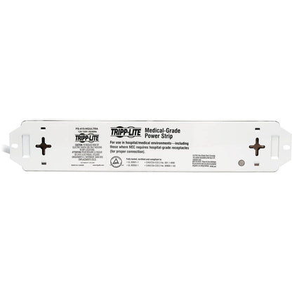 Alternate-Image3 Image for Eaton Tripp Lite Series Safe-IT UL 60601-1 Medical-Grade Power Strip for Patient-Care Vicinity, 4x 15A Hospital-Grade Outlets, Safety Covers, 6 ft. Cord
