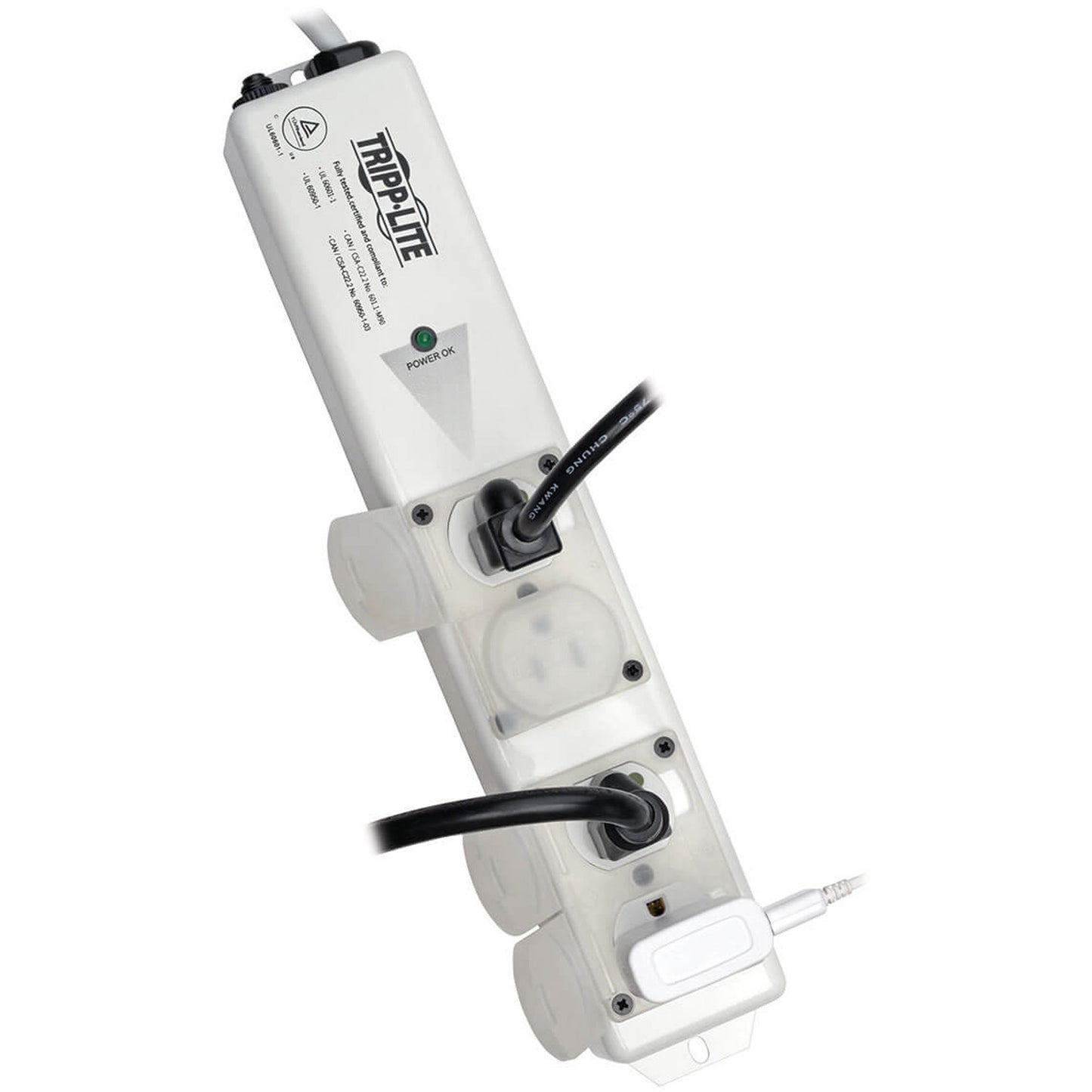 Main Image for Eaton Tripp Lite Series Safe-IT UL 60601-1 Medical-Grade Power Strip for Patient-Care Vicinity, 4x 15A Hospital-Grade Outlets, Safety Covers, 6 ft. Cord