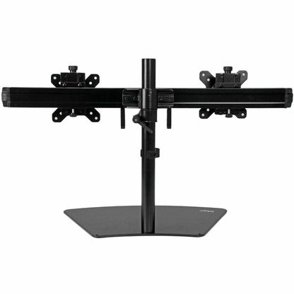Rear Image for StarTech.com Dual Monitor Stand, Horizontal, For up to 24" (17.6lb/8kg) VESA Monitors, Black, Adjustable Monitor Stand, Steel & Aluminum