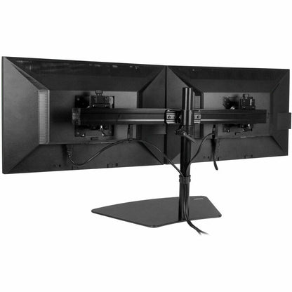 Alternate-Image5 Image for StarTech.com Dual Monitor Stand, Horizontal, For up to 24" (17.6lb/8kg) VESA Monitors, Black, Adjustable Monitor Stand, Steel & Aluminum
