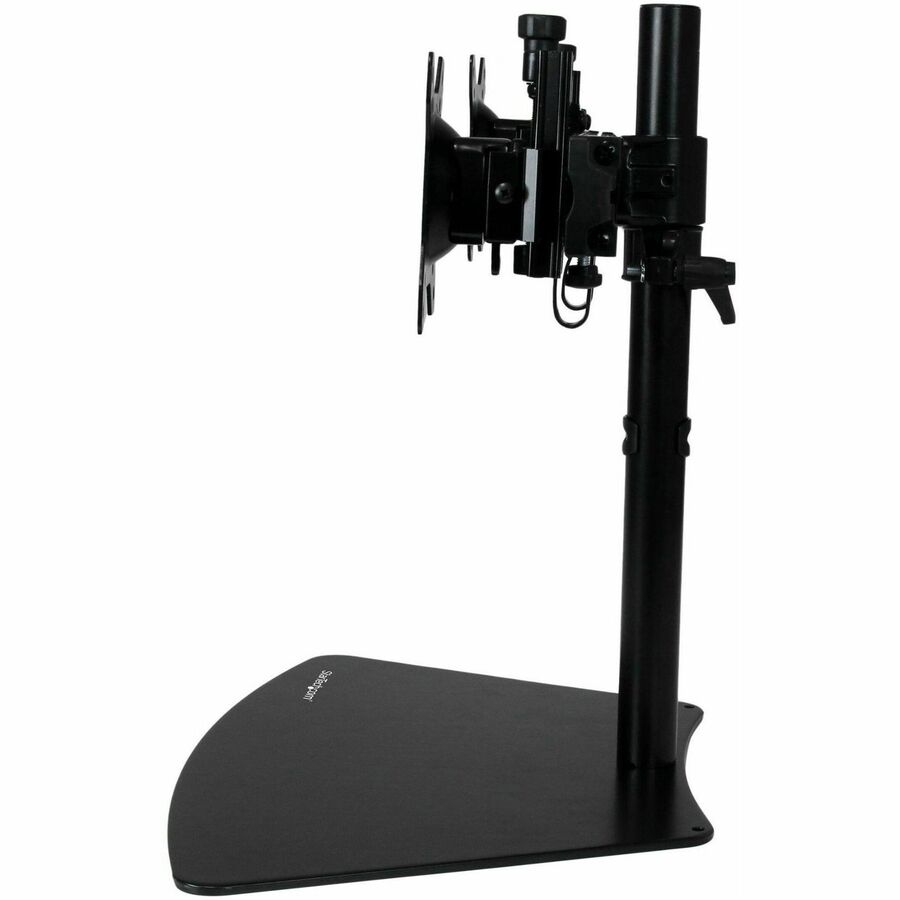 Left Image for StarTech.com Dual Monitor Stand, Horizontal, For up to 24" (17.6lb/8kg) VESA Monitors, Black, Adjustable Monitor Stand, Steel & Aluminum