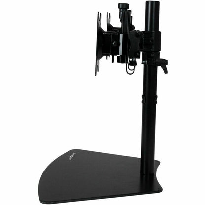 Left Image for StarTech.com Dual Monitor Stand, Horizontal, For up to 24" (17.6lb/8kg) VESA Monitors, Black, Adjustable Monitor Stand, Steel & Aluminum
