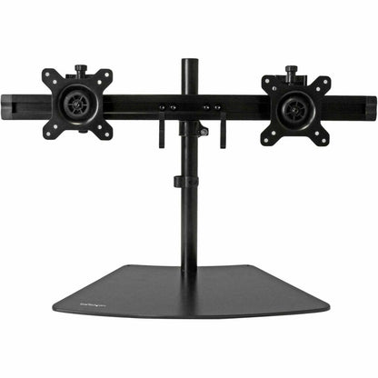 Main Image for StarTech.com Dual Monitor Stand, Horizontal, For up to 24" (17.6lb/8kg) VESA Monitors, Black, Adjustable Monitor Stand, Steel & Aluminum