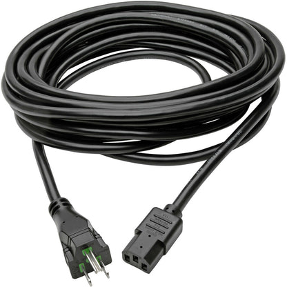 Alternate-Image1 Image for Eaton Tripp Lite Series Hospital-Grade Power Cord, NEMA 5-15P to C13 - Green Dot, 15A, 125V, 14 AWG, 25 ft. (7.62 m), Black