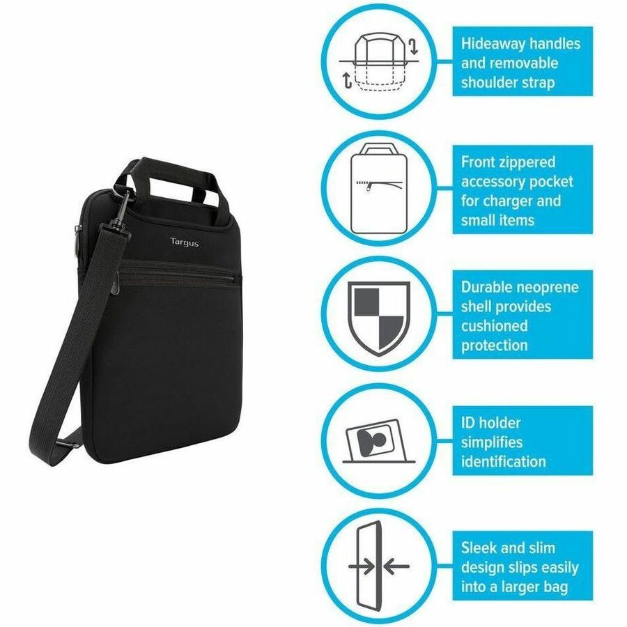 Alternate-Image6 Image for Targus TSS913 Carrying Case (Sleeve) for 14" Microsoft Surface Book Notebook, Chromebook - Black