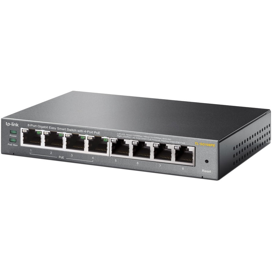 Alternate-Image2 Image for TP-Link TL-SG108PE - 8-Port Gigabit Easy Smart Switch with 4-Port PoE