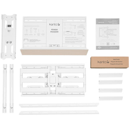 Alternate-Image1 Image for Kanto PDX650W Wall Mount for TV - White