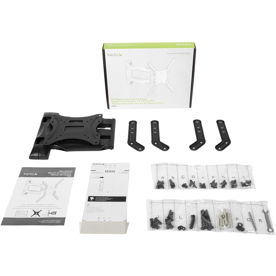 Alternate-Image2 Image for Kanto M300 Wall Mount for TV - Black