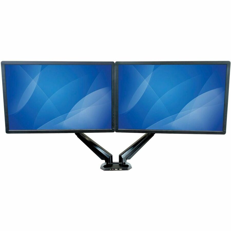 Alternate-Image6 Image for StarTech.com Dual Monitor Arm, USB Hub and Audio Ports in Base, Monitors up to 32" (17.6lb/8kg), VESA Monitor Stand Desk Mount