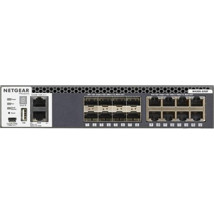 Alternate-Image1 Image for Netgear M4300 Stackable Managed Switch with 16x10G Including 8x10GBASE-T and 8xSFP+ Layer 3