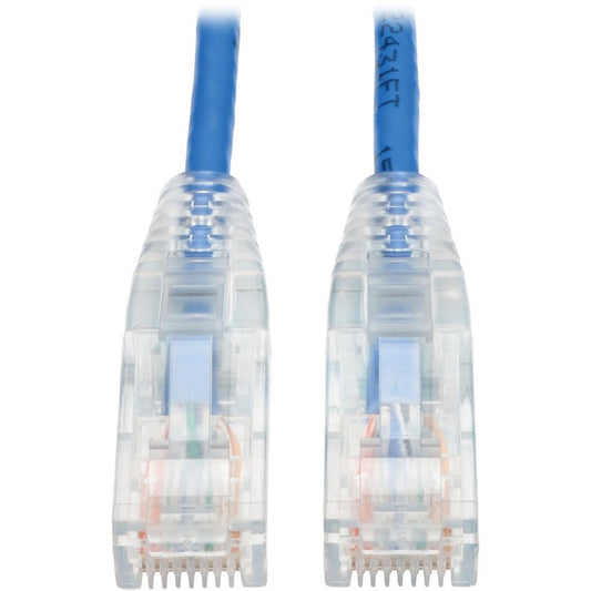 Main Image for Eaton Tripp Lite Series Cat6 Gigabit Snagless Slim UTP Ethernet Cable (RJ45 M/M), PoE, Blue, 1 ft. (0.31 m)