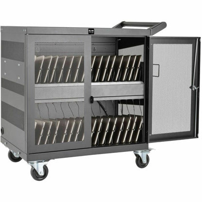 Alternate-Image2 Image for Eaton Tripp Lite Series Multi-Device Charging Cart, 32 USB Ports, iPad and Android Tablets, Wall-Mount Option, Black