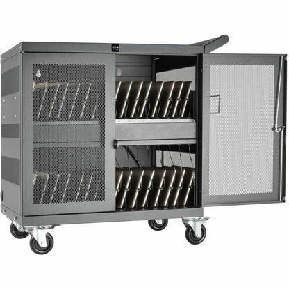 Alternate-Image3 Image for Eaton Tripp Lite Series Multi-Device Charging Cart, 32 USB Ports, iPad and Android Tablets, Wall-Mount Option, Black