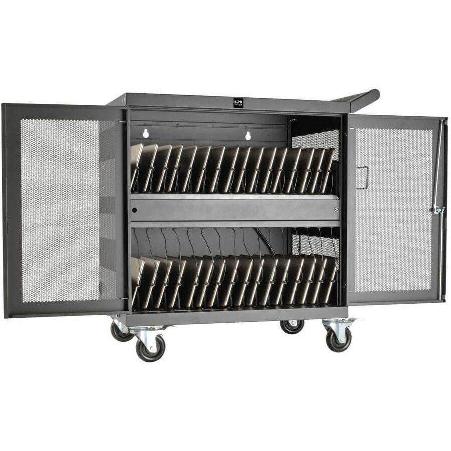 Alternate-Image5 Image for Eaton Tripp Lite Series Multi-Device Charging Cart, 32 USB Ports, iPad and Android Tablets, Wall-Mount Option, Black
