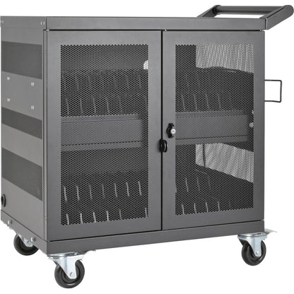 Front Image for Eaton Tripp Lite Series Multi-Device Charging Cart, 32 USB Ports, iPad and Android Tablets, Wall-Mount Option, Black