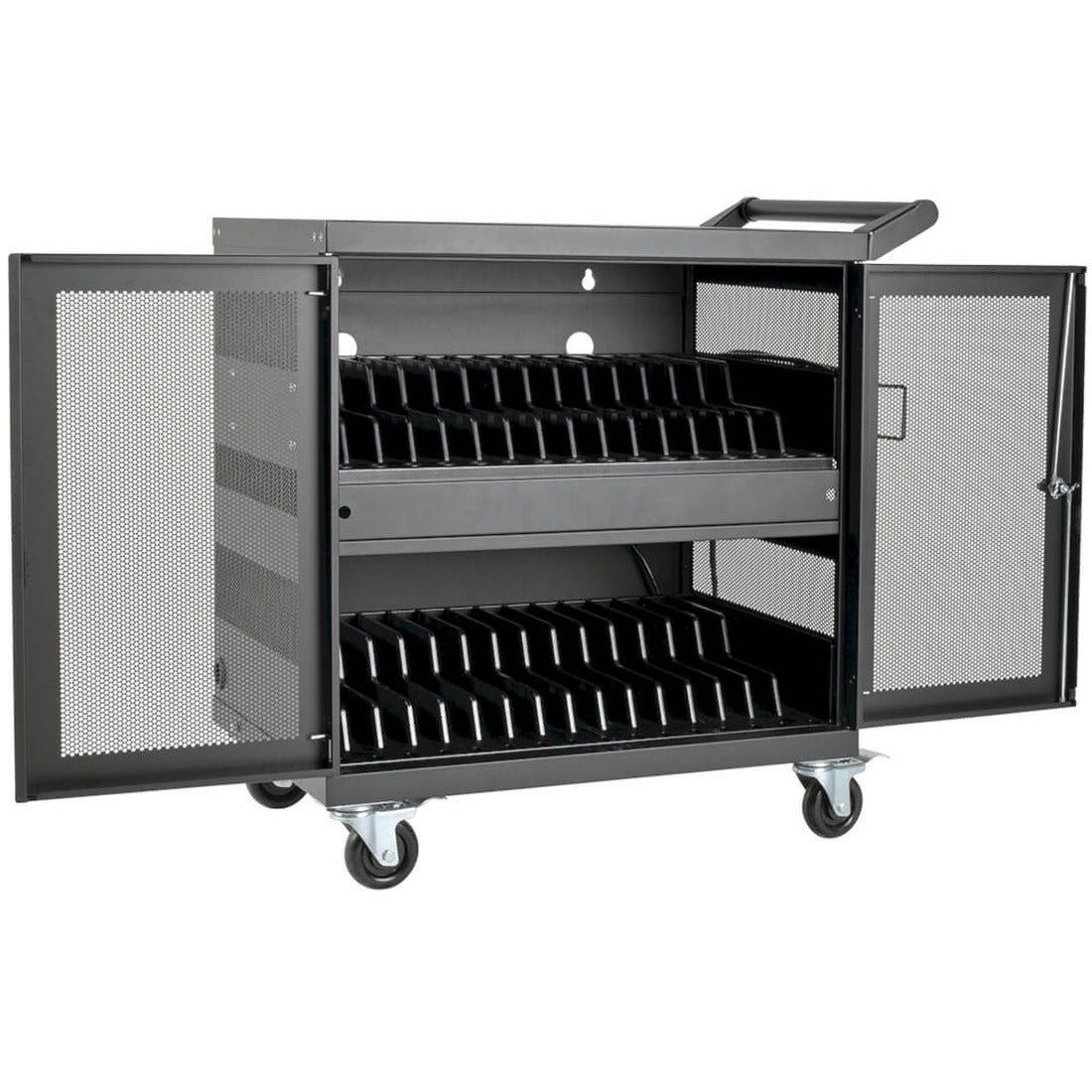 Main Image for Eaton Tripp Lite Series Multi-Device Charging Cart, 32 USB Ports, iPad and Android Tablets, Wall-Mount Option, Black
