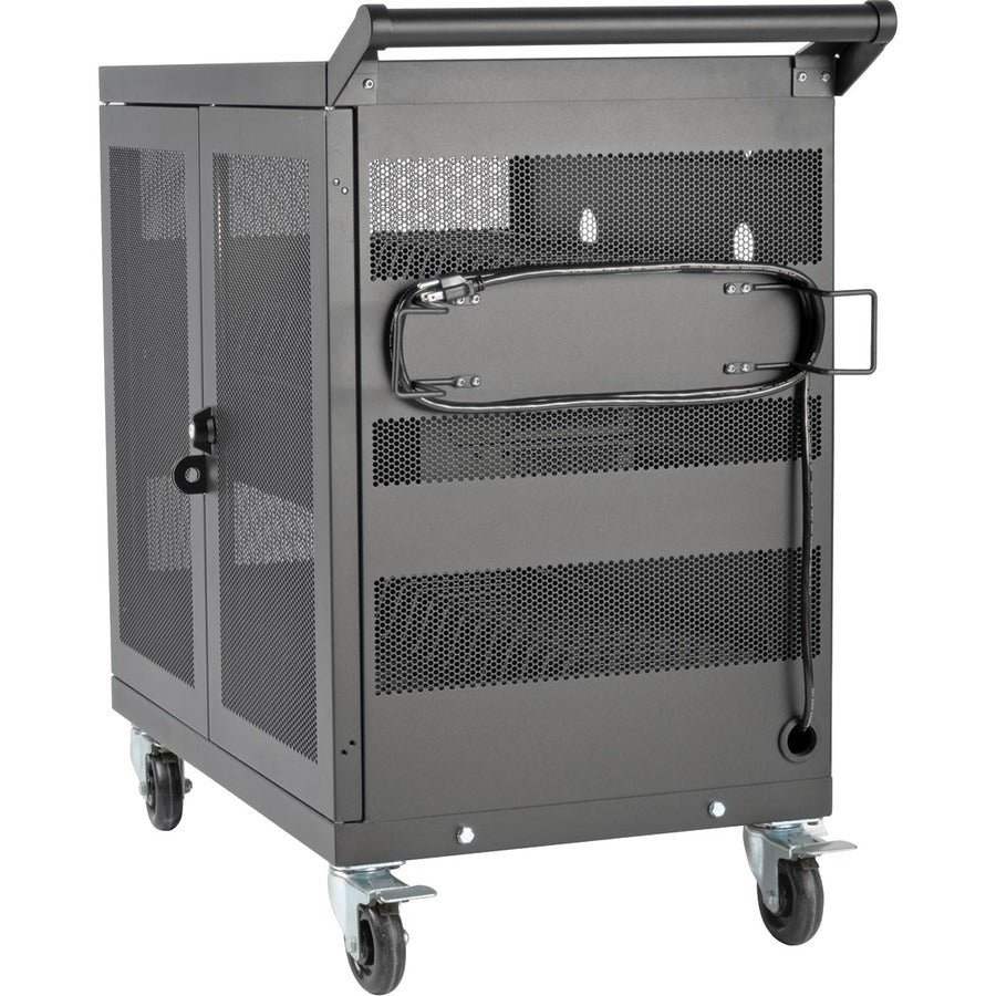 Left Image for Eaton Tripp Lite Series Multi-Device Charging Cart, 32 USB Ports, iPad and Android Tablets, Wall-Mount Option, Black
