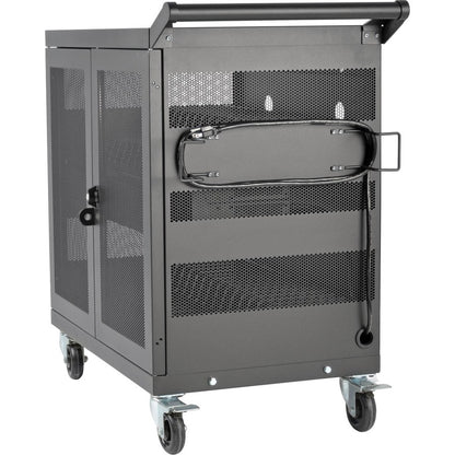 Left Image for Eaton Tripp Lite Series Multi-Device Charging Cart, 32 USB Ports, iPad and Android Tablets, Wall-Mount Option, Black