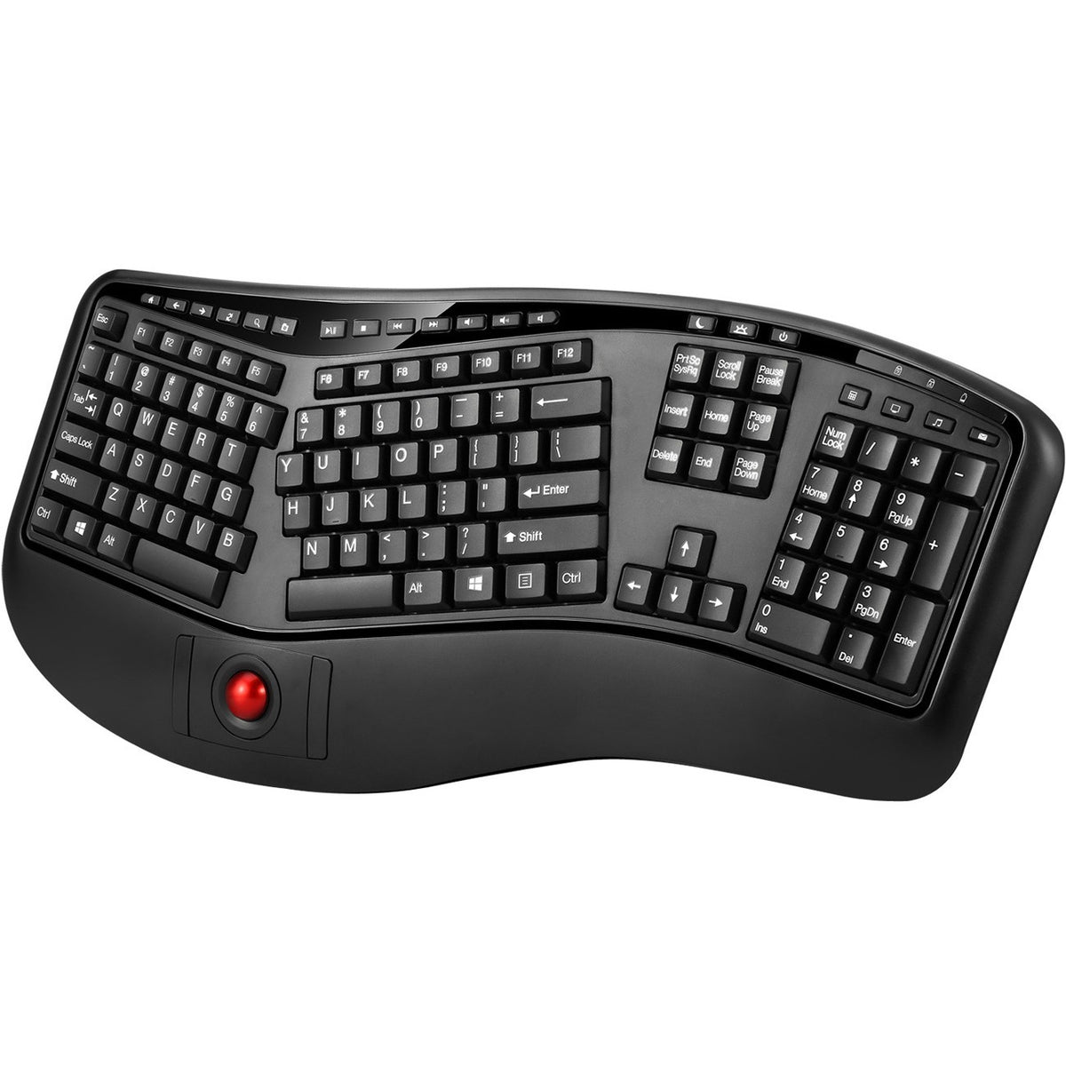 Main Image for Adesso 2.4 GHz Wireless Ergonomic Trackball Keyboard