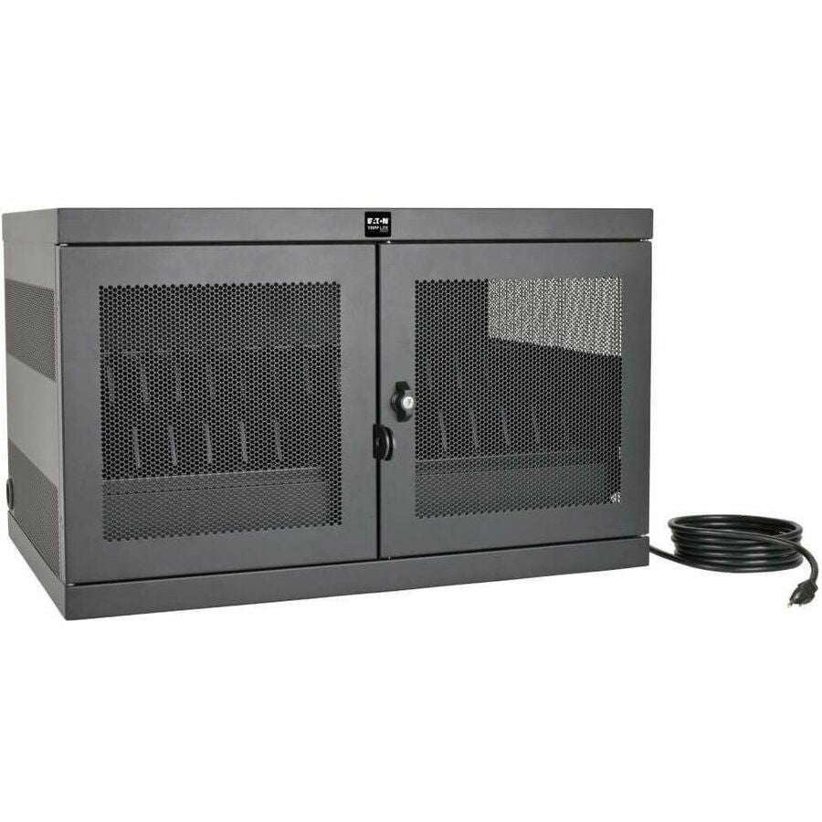 Front Image for Tripp Lite by Eaton Multi-Device Charging Station 16 AC Outlets Chromebooks and Laptops Wall-Mount and Cart Options Black