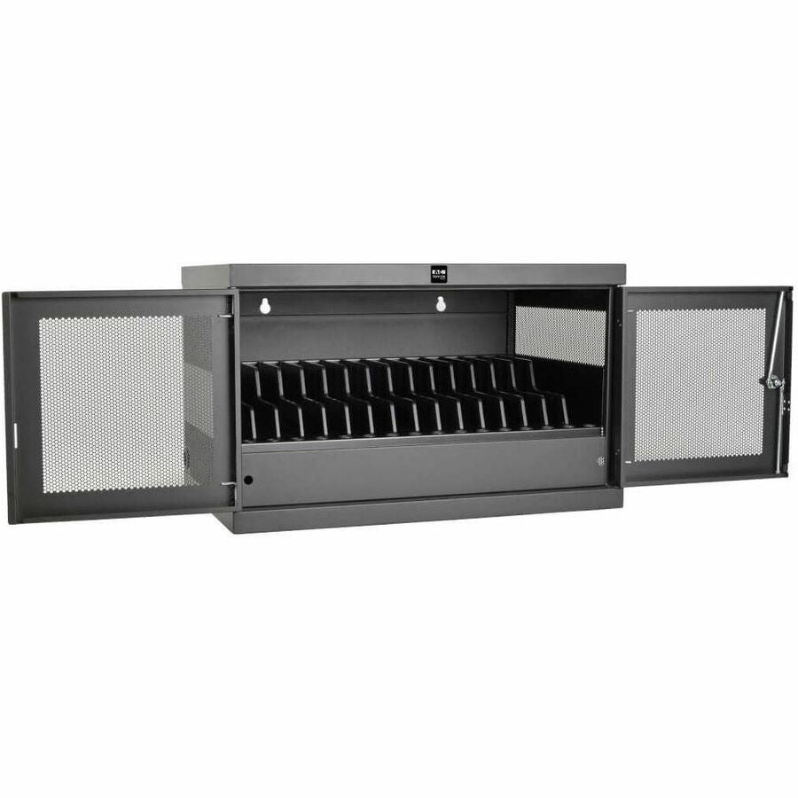Alternate-Image1 Image for Tripp Lite by Eaton Multi-Device Charging Station 16 AC Outlets Chromebooks and Laptops Wall-Mount and Cart Options Black