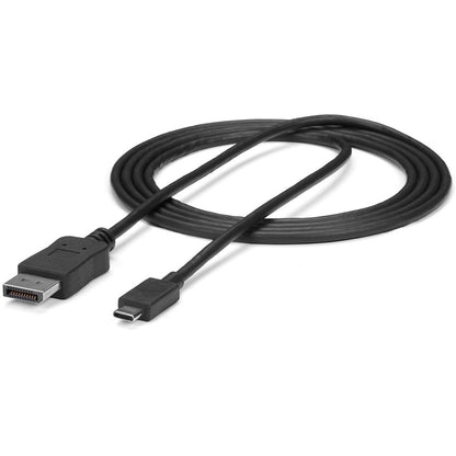 Alternate-Image3 Image for StarTech.com 6ft/1.8m USB C to DisplayPort 1.2 Cable 4K 60Hz - USB Type-C to DP Video Adapter Monitor Cable HBR2 - TB3 Compatible - Black