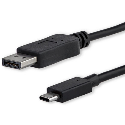 Main Image for StarTech.com 6ft/1.8m USB C to DisplayPort 1.2 Cable 4K 60Hz - USB Type-C to DP Video Adapter Monitor Cable HBR2 - TB3 Compatible - Black