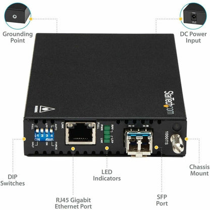 Alternate-Image3 Image for StarTech.com Gigabit Ethernet Copper-to-Fiber Media Converter - SM LC - 10 km - Ethernet Media Converter - GbE Converter
