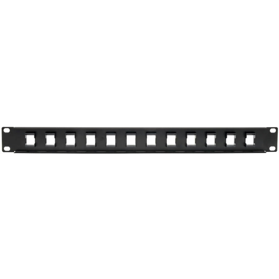 Alternate-Image2 Image for Eaton Tripp Lite Series 12-Port 1U Rack-Mount Unshielded Blank Keystone/Multimedia Patch Panel, RJ45 Ethernet, USB, HDMI, Cat5e/6