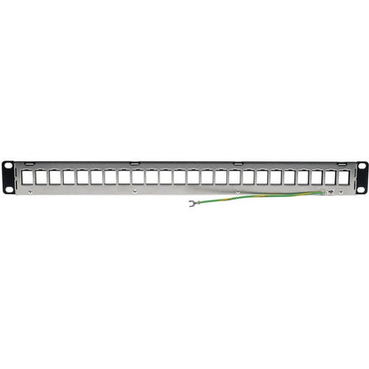 Rear Image for Eaton Tripp Lite Series 24-Port 1U Rack-Mount Shielded Blank Keystone/Multimedia Patch Panel, RJ45 Ethernet, USB, HDMI, Cat5e/6