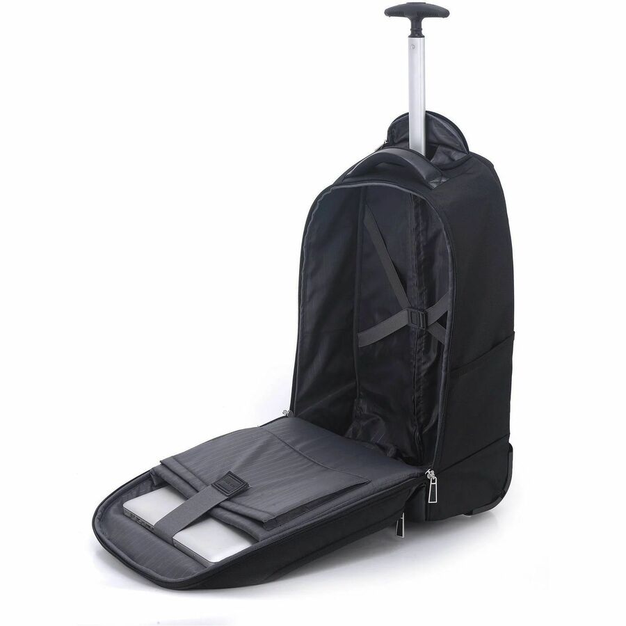 Alternate-Image1 Image for ECO STYLE Tech Exec Carrying Case (Rolling Backpack) for 17.3" Notebook - Black