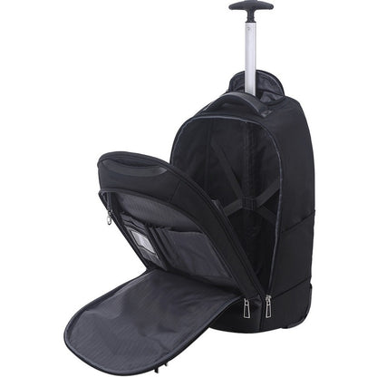Left Image for ECO STYLE Tech Exec Carrying Case (Rolling Backpack) for 17.3" Notebook - Black