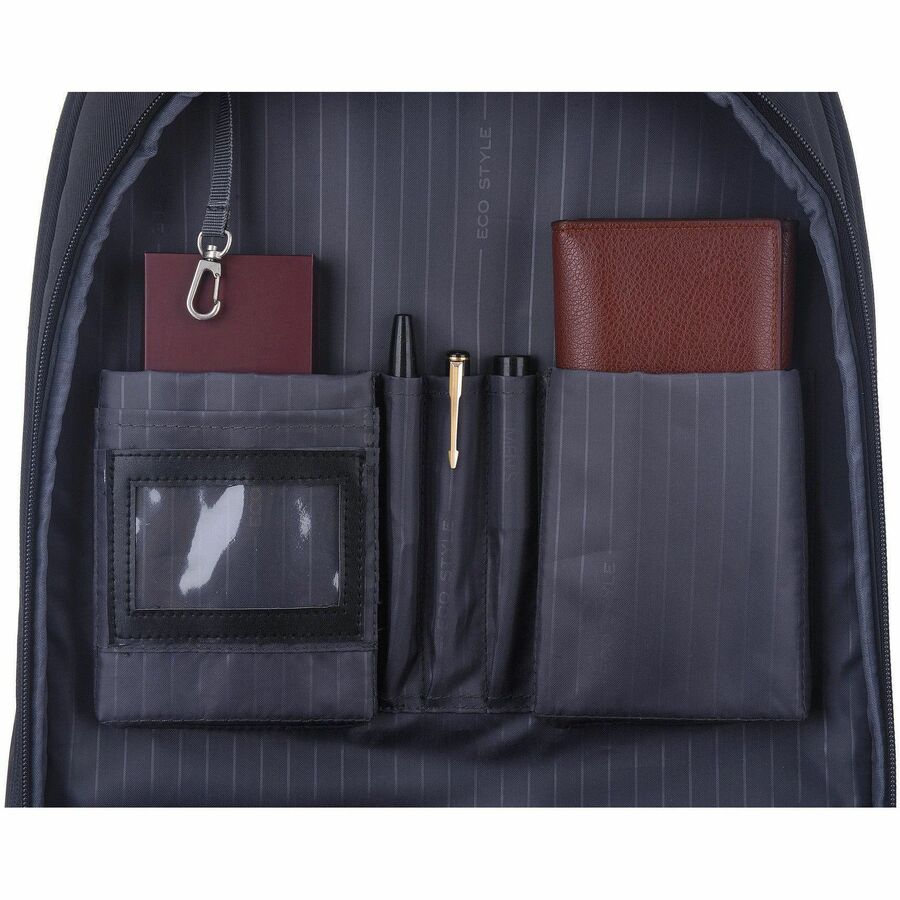 Alternate-Image2 Image for ECO STYLE Tech Exec Carrying Case (Rolling Backpack) for 17.3" Notebook - Black