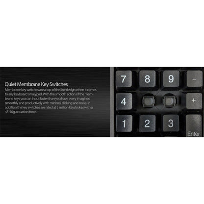 Alternate-Image4 Image for Adesso Antimicrobial Waterproof Numeric Keypad with Wrist Rest Support
