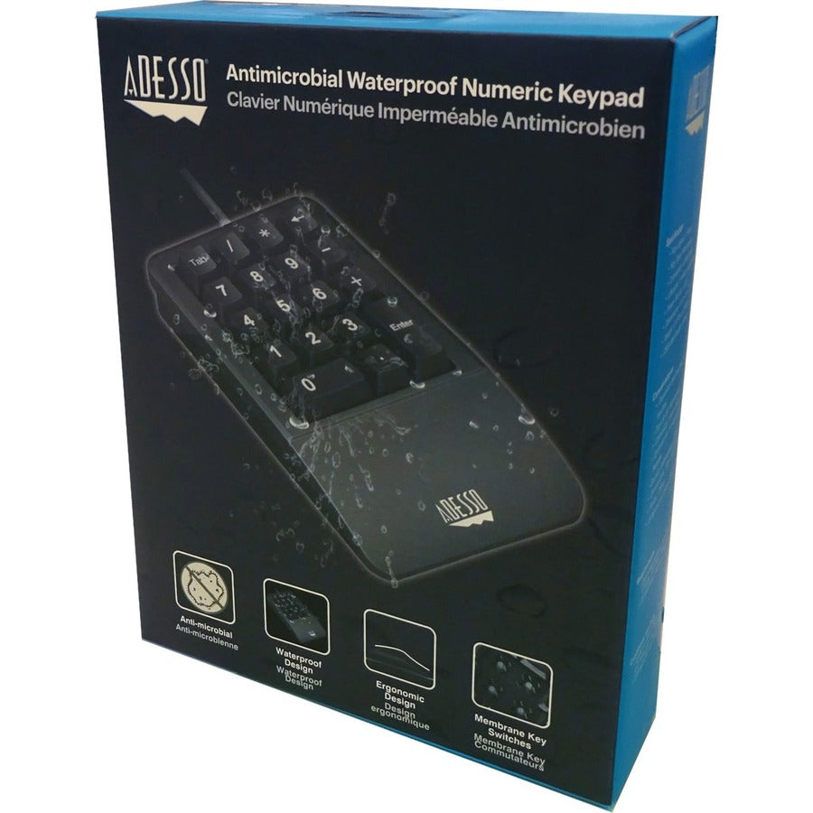 Alternate-Image3 Image for Adesso Antimicrobial Waterproof Numeric Keypad with Wrist Rest Support