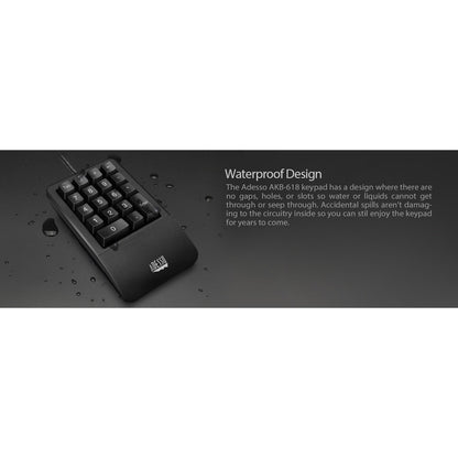 Alternate-Image5 Image for Adesso Antimicrobial Waterproof Numeric Keypad with Wrist Rest Support