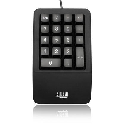 Top Image for Adesso Antimicrobial Waterproof Numeric Keypad with Wrist Rest Support