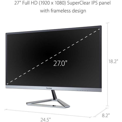 Alternate-Image2 Image for ViewSonic VX2776-SMHD 27 Inch 1080p Widescreen IPS Monitor with Ultra-Thin Bezels, HDMI and DisplayPort