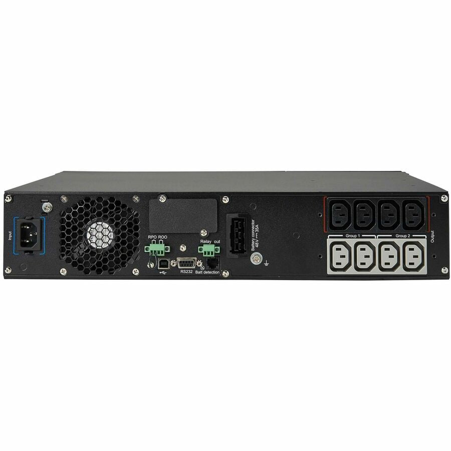 Rear Image for Tripp Lite by Eaton UPS SmartOnline 208/230V 1000VA 900W Double-Conversion UPS - 6 Outlets Extended Run Card Slot LCD USB DB9 2U