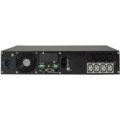 Rear Image for Tripp Lite by Eaton UPS SmartOnline 208/230V 1000VA 900W Double-Conversion UPS - 6 Outlets Extended Run Card Slot LCD USB DB9 2U