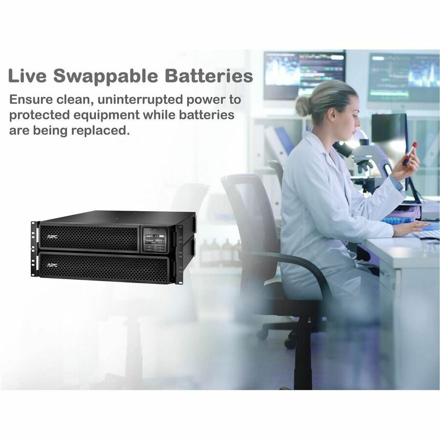 Alternate-Image3 Image for APC Smart-UPS On-Line, 3kVA, Rackmount 2U, 208V, 2x L6-20R+1x L6-30R NEMA outlets, Network Card, Extended runtime, W/ rail kit