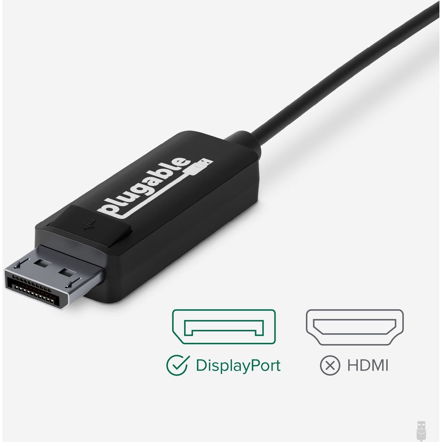 Alternate-Image5 Image for Plugable USB C to DisplayPort Bi Directional Cable 6 feet (1.8m)