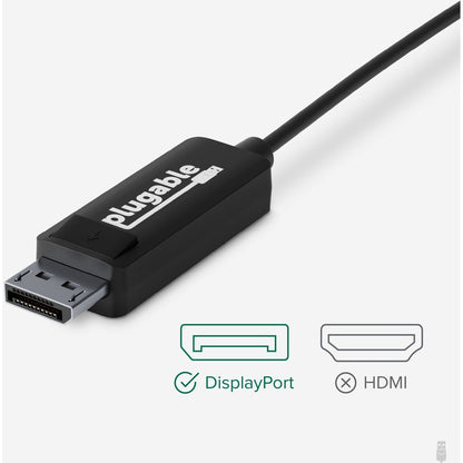 Alternate-Image5 Image for Plugable USB C to DisplayPort Bi Directional Cable 6 feet (1.8m)