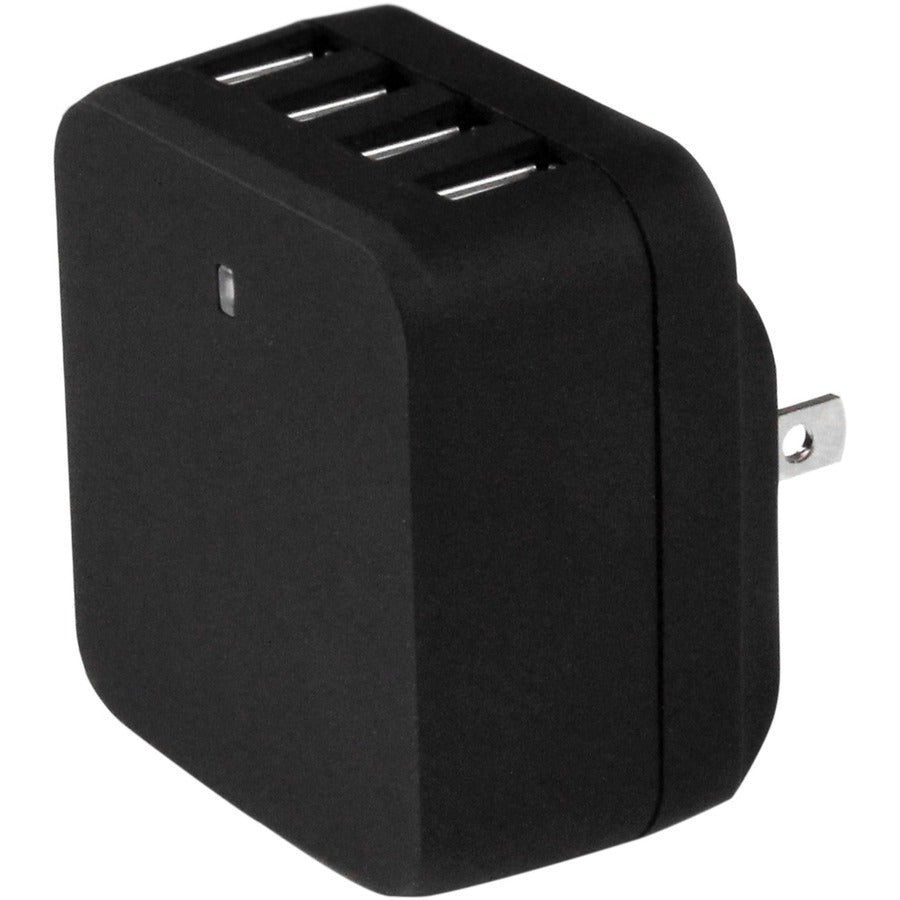 Alternate-Image1 Image for StarTech.com Travel USB Wall Charger? 4 Port? Black? Universal Travel Adapter? International Power Adapter? USB Charger