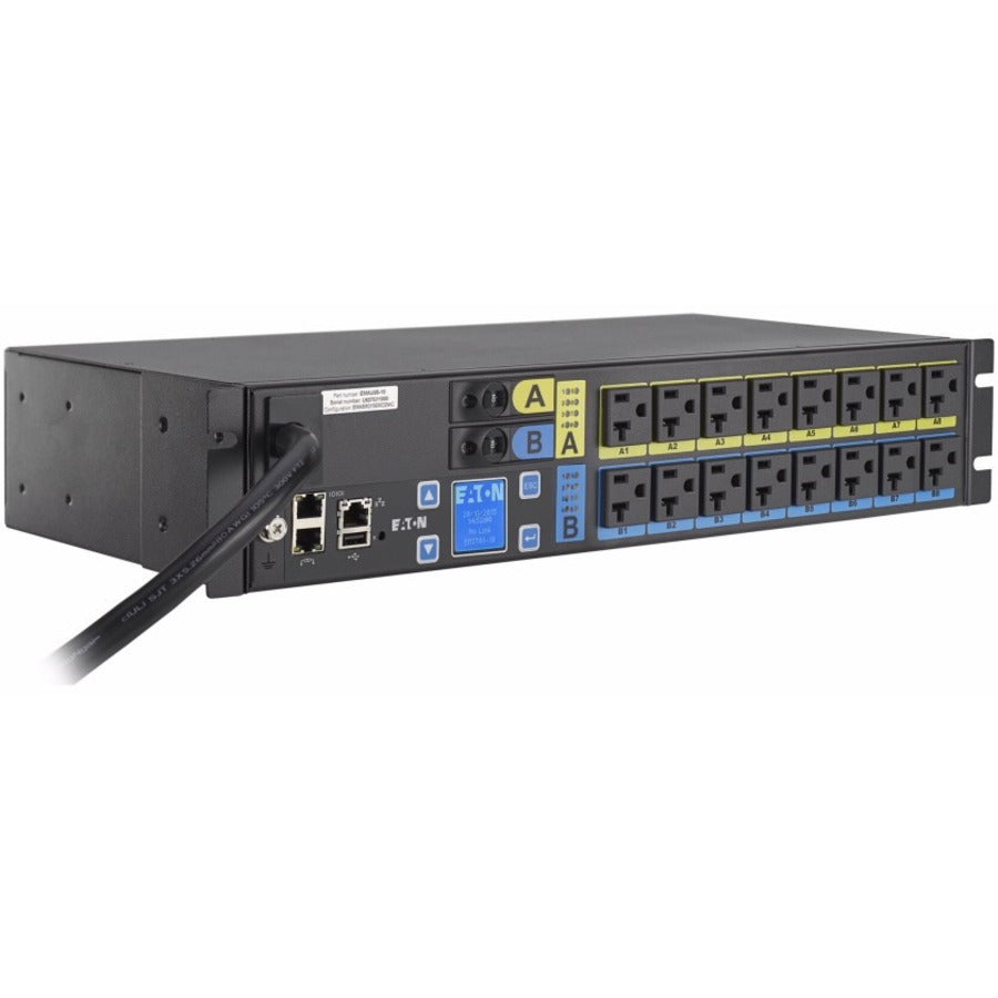 Right Image for Eaton Managed rack PDU, 2U, L5-30P input, 2.88 kW max, 120V, 24A, 10 ft cord, Single-phase, Outlets: (16) 5-20R