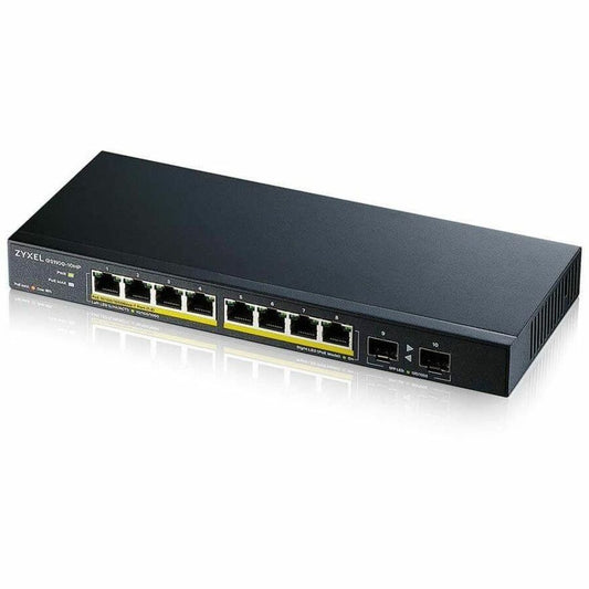 Main Image for ZYXEL GS1100-10HP 8-Port Gigabit PoE Switch | 8 PoE+ Ports at 130W with 2 SFP Uplinks