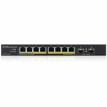 Alternate-Image2 Image for ZYXEL GS1100-10HP 8-Port Gigabit PoE Switch | 8 PoE+ Ports at 130W with 2 SFP Uplinks